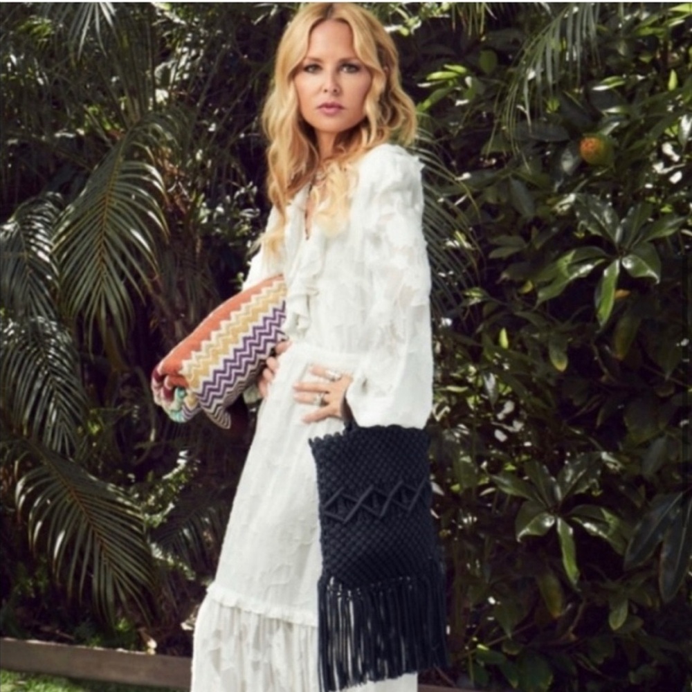Danielle Nicole Black Fringe Handbag - image 4